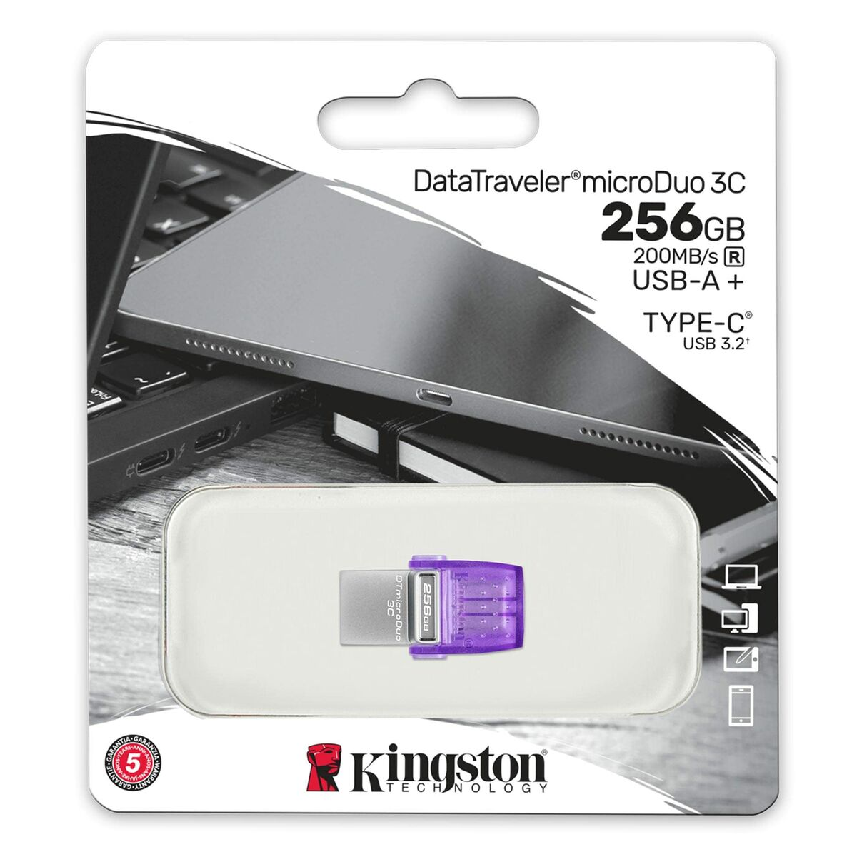 KINGSTON DTDUO3CG3/256GB 256 (Violett, GB) USB-Flash-Laufwerk