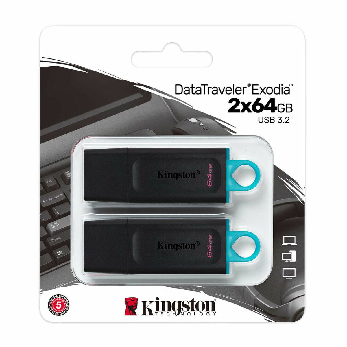 KINGSTON DataTraveler USB-Flash-Laufwerk Exodia GB) (Schwarz, 64