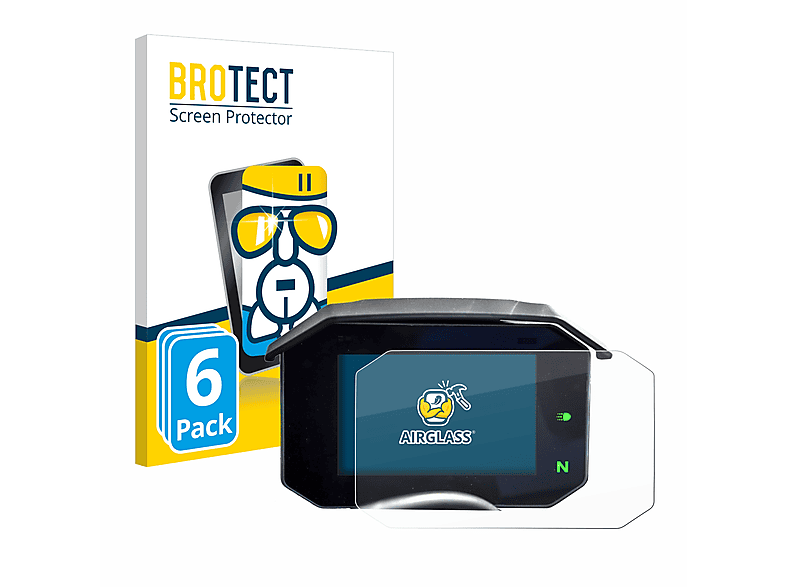 BROTECT 6x Airglass klare Schutzfolie(für Aprilia Tuono V4 / RSV4 2021-2023)