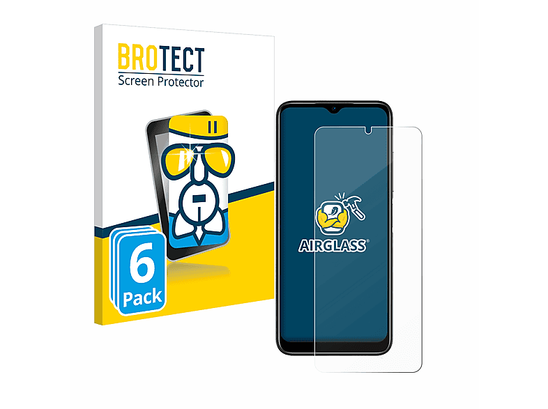 BROTECT 6x Airglass klare N50 Samsung) Schutzfolie(für Doogee