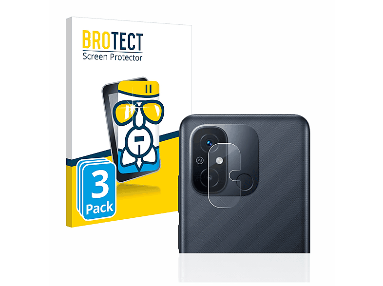 BROTECT 3x Airglass klare Schutzfolie(für Xiaomi Redmi 12C)