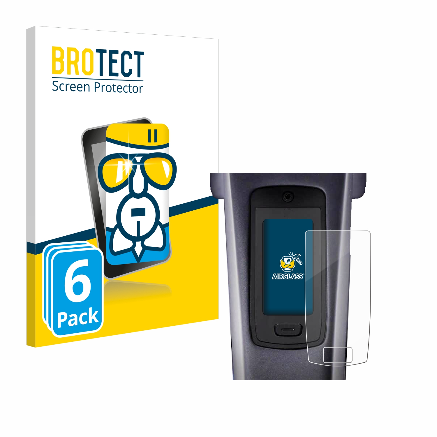 BROTECT 6x System) TQ HPR50 klare Schutzfolie(für E-Bike Airglass