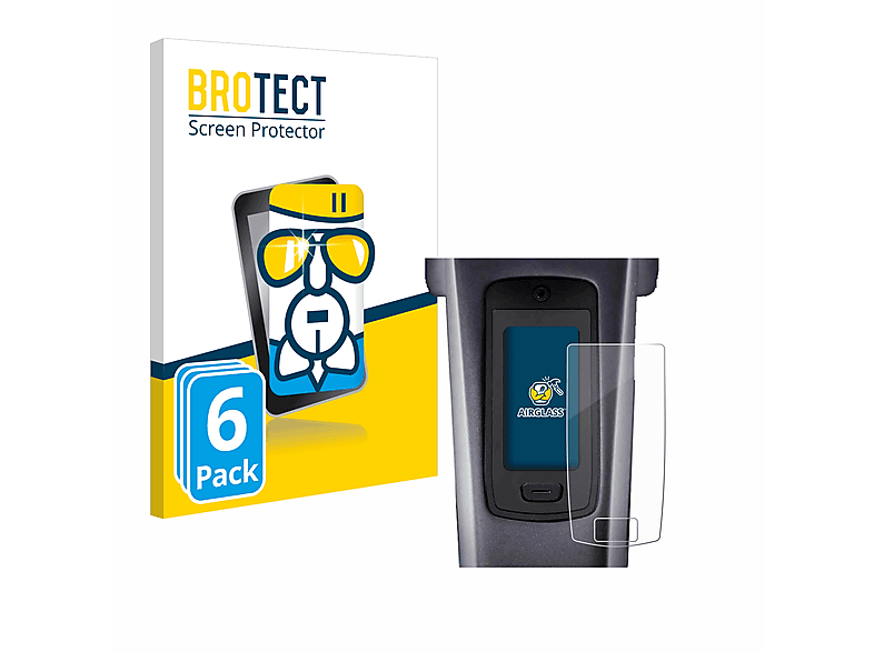BROTECT 6x Schutzfolie(für TQ Airglass HPR50 System) E-Bike klare
