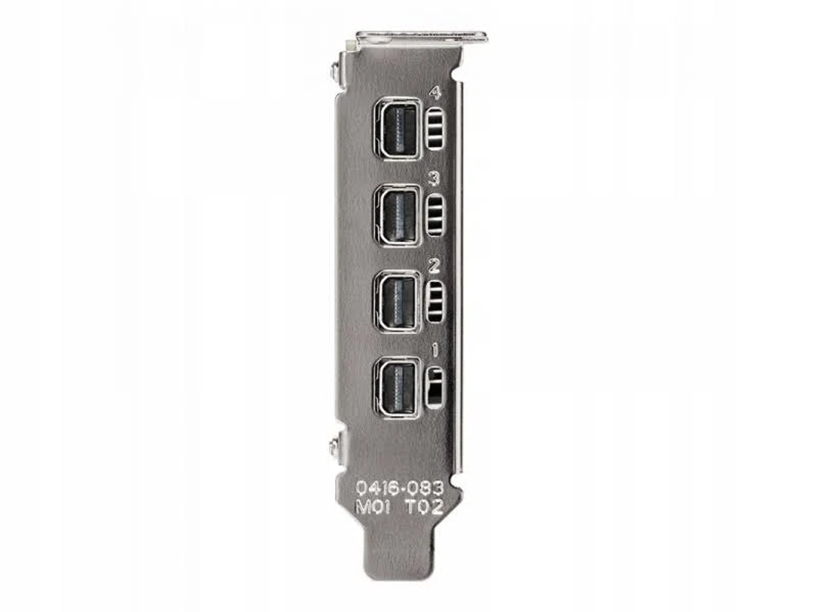Scheda di espansione argentata con quattro porte USB. La scheda è rettangolare con connettori visibili.