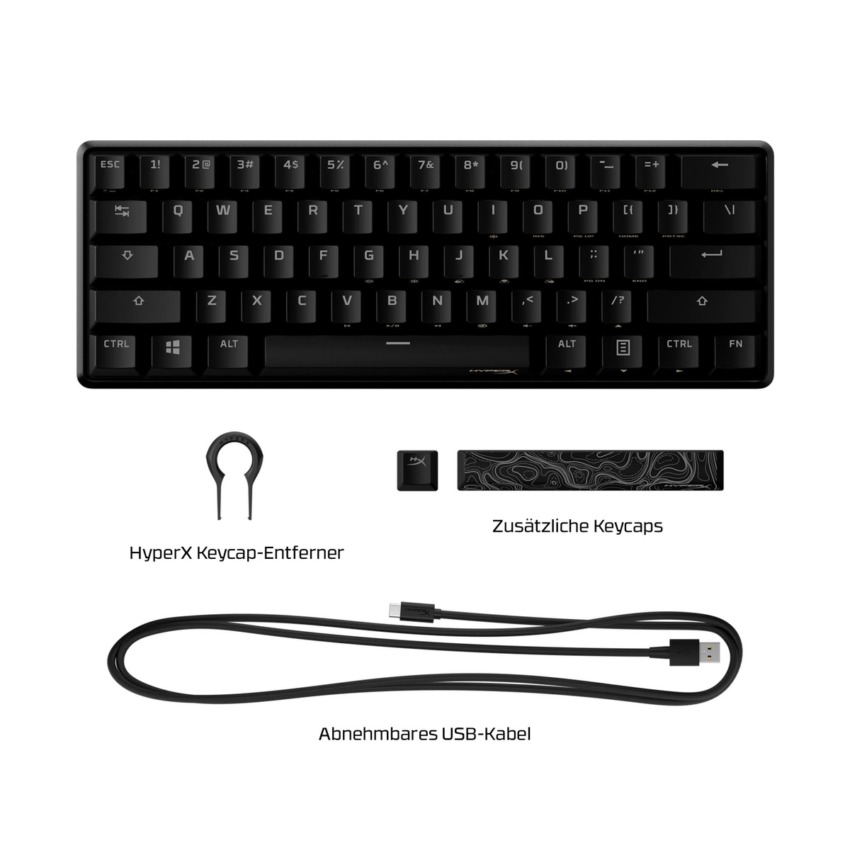HYPERX 4P5N4AA#ABA ALLOY ORIGINS 60, Tastatur, Mechanisch, Sonstiges