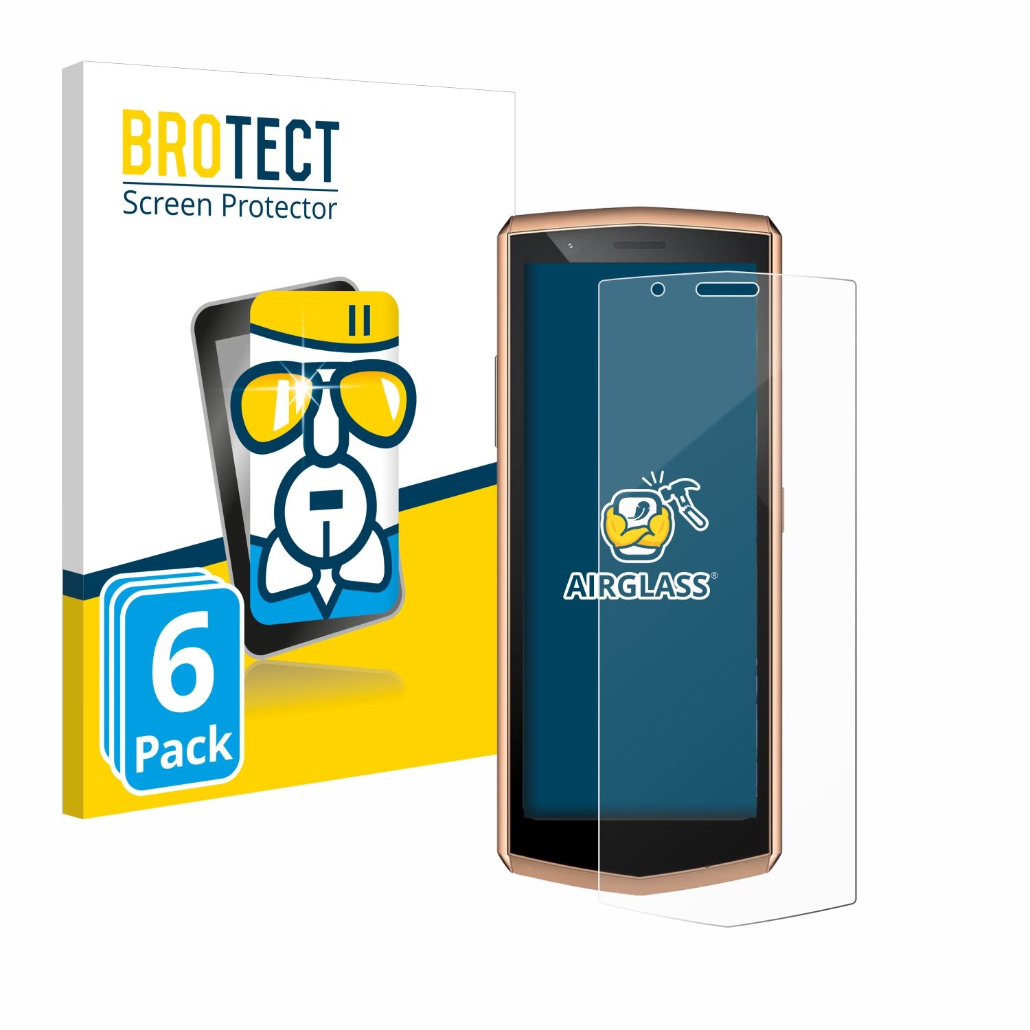 BROTECT 6x Airglass klare Schutzfolie(für Cubot Pocket 3)