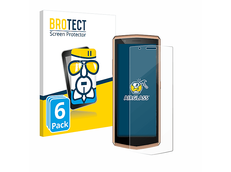 BROTECT 6x Airglass klare Schutzfolie(für Cubot Pocket 3)