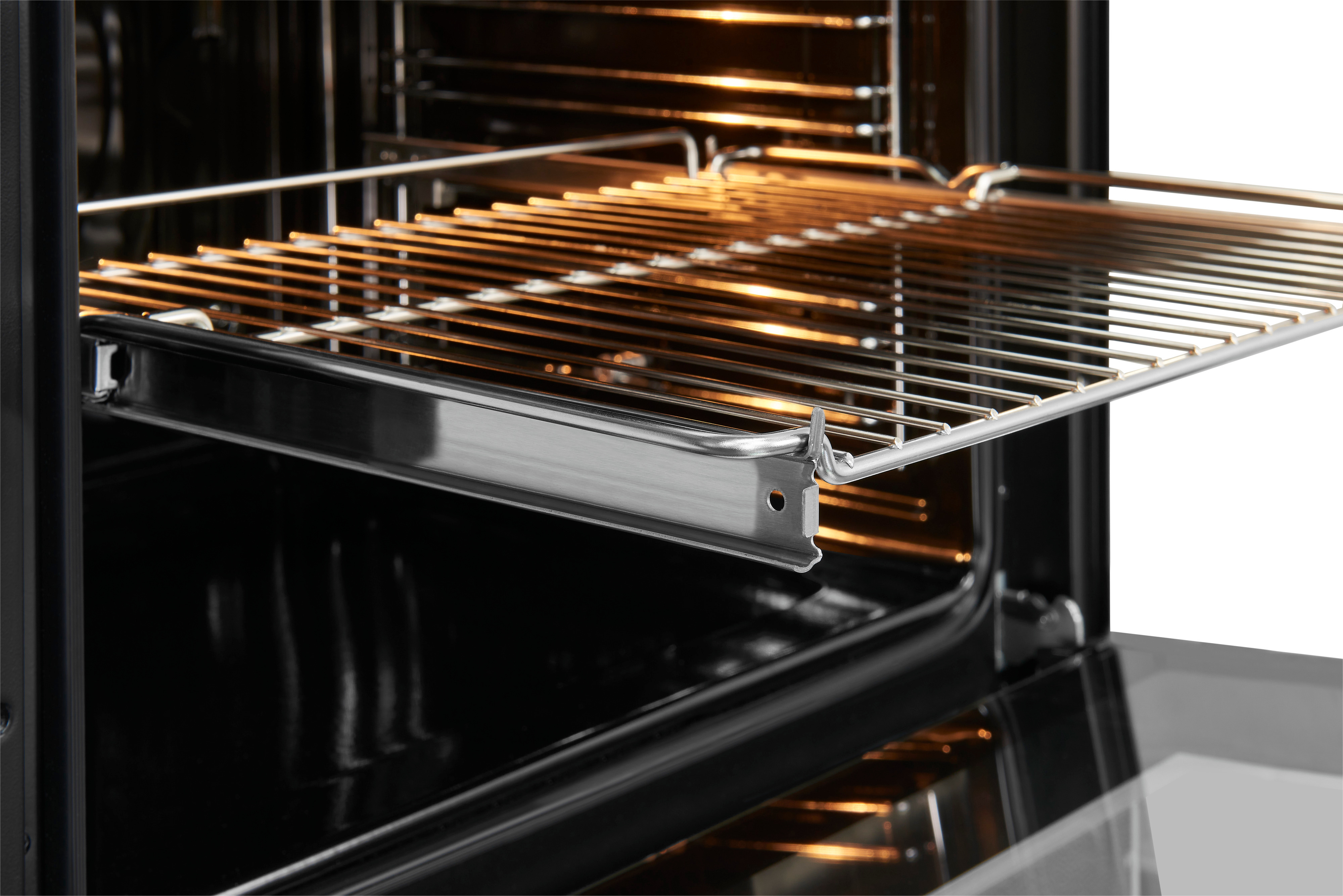 Horno multifunción - EXQUISIT EBE 76-7-H-020, Clase energética A, multifunción turbo, guías telescópicas, Integrable, Ninguno, 76 l, 59,5 cm, Negro