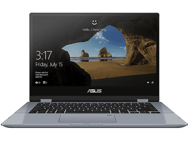 ASUS 90NB0N32-M13890, Convertible mit 14 Zoll Display,  Prozesssor, 8 GB RAM, 256 GB SSD, Grau