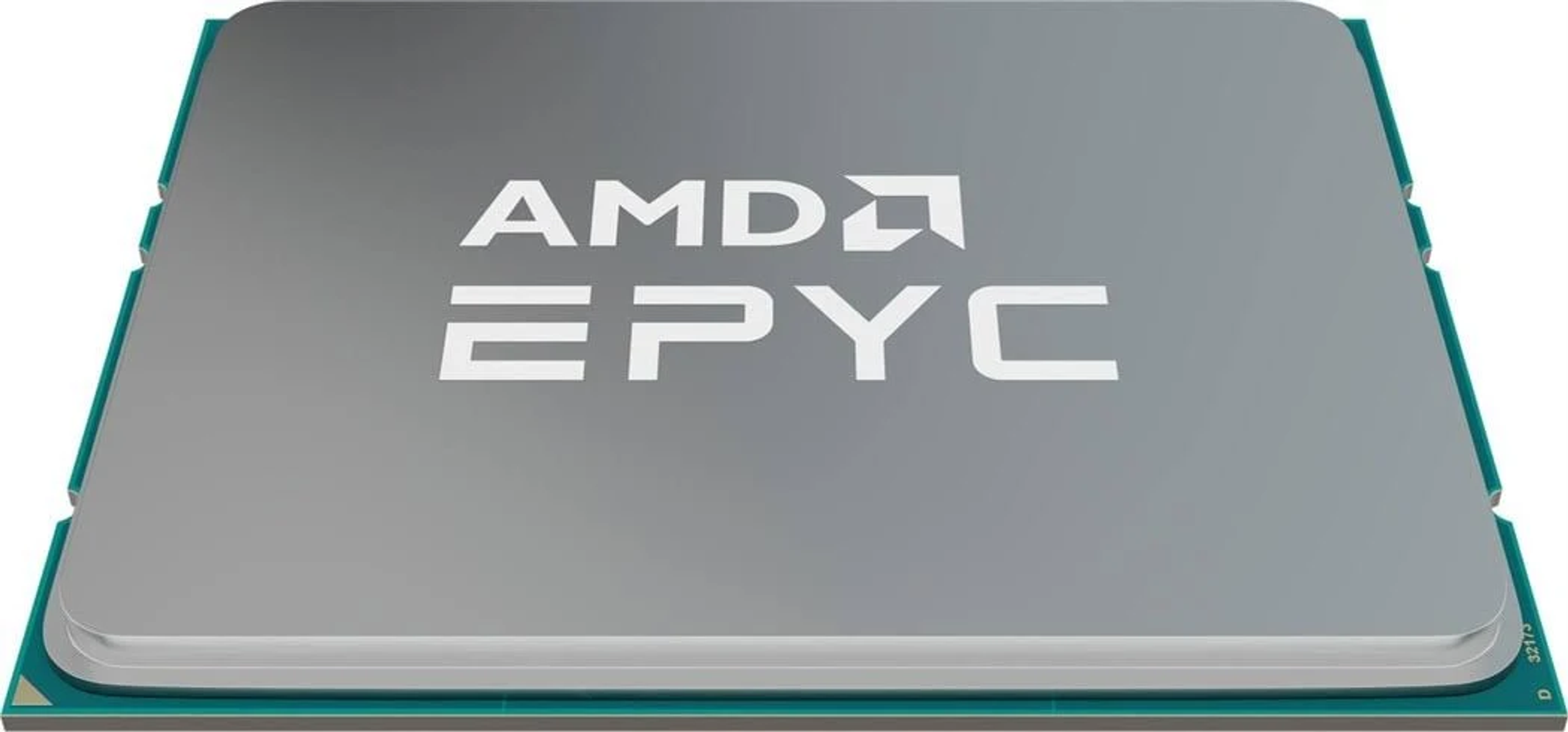 Ein AMD EPYC Prozessor mit dem AMD Logo.