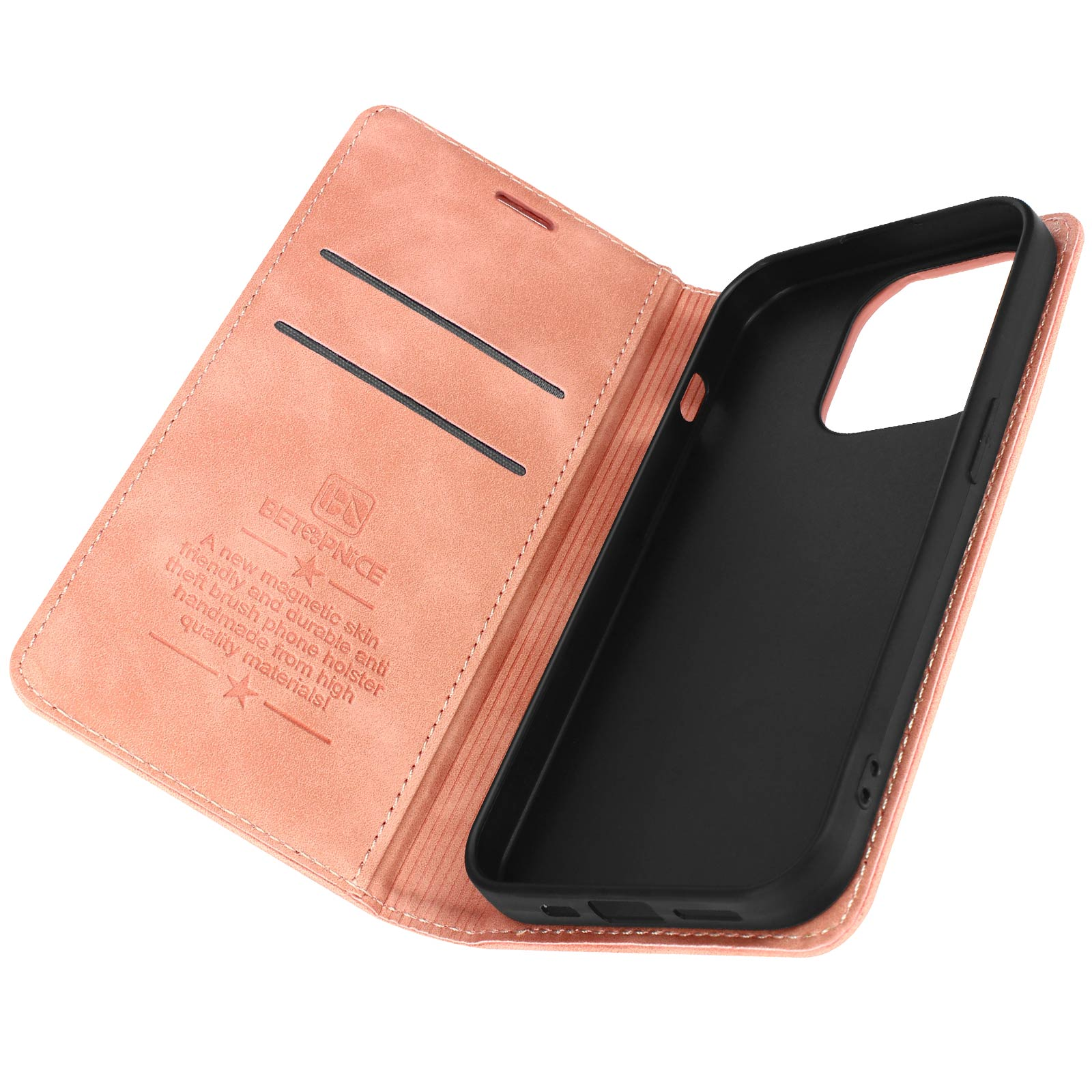 AVIZAR RFID-Blocker Series, Bookcover, Pro, 15 iPhone Rosa Apple