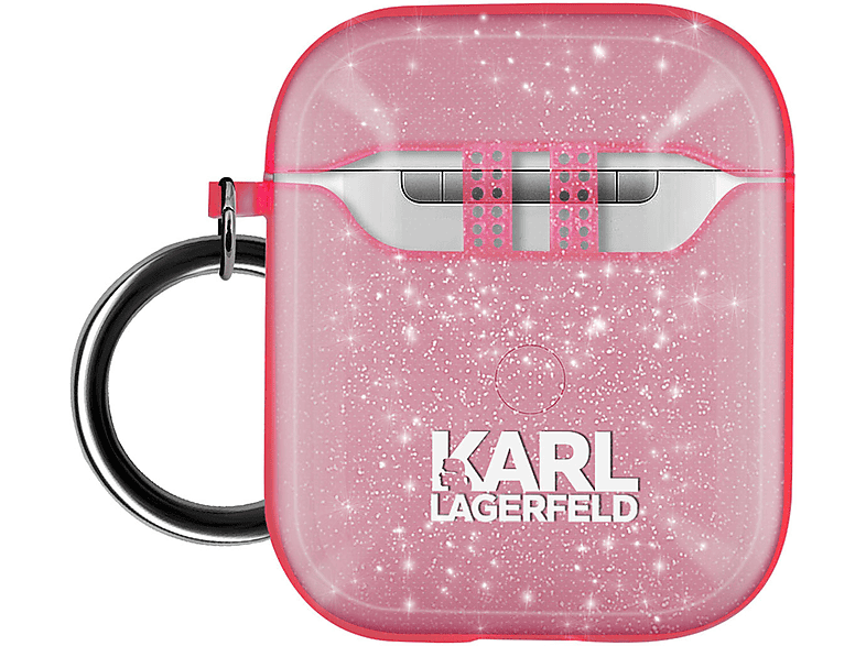 Apple, Rosa Silikon, KARL Airpods, aus Handyhülle Cover, Original LAGERFELD Karl Lagerfeld Full