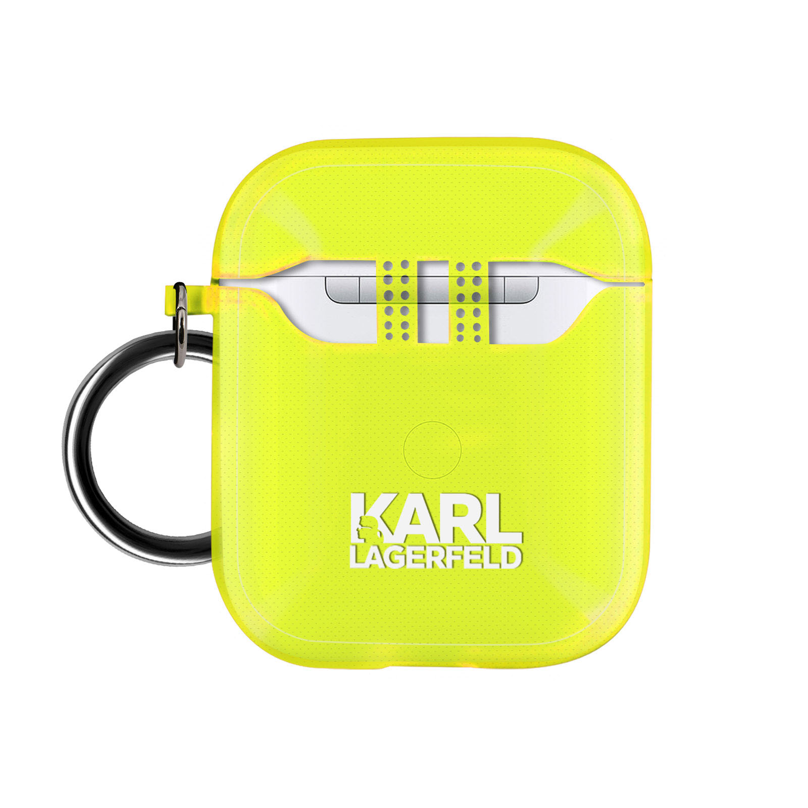 KARL LAGERFELD Original Karl Lagerfeld Gelb Apple, Cover, Handyhülle Silikon, aus Full Airpods