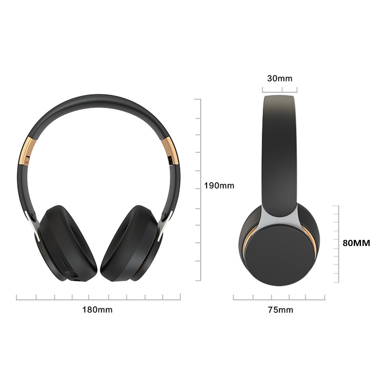 Over-ear Schwarz Headset schwarz Headset bluetooth ENBAOXIN Bluetooth-Kopfhörer bass drahtloses headset headset, stereo computer Bluetooth