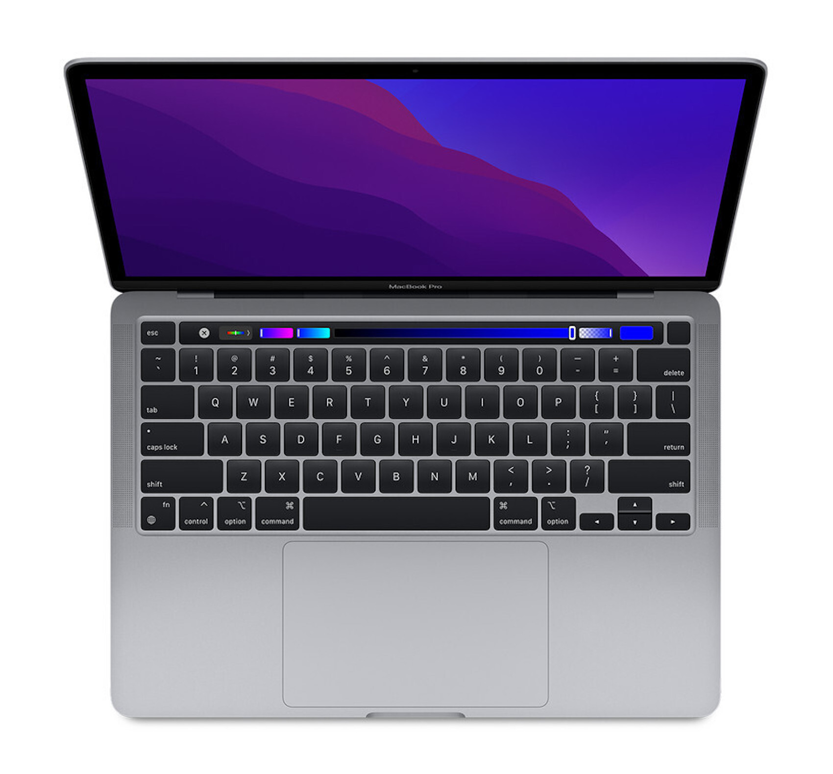 APPLE REFURBISHED (*) MacBook Pro Notebook Touch Apple, GB RAM, SSD, 8 GB Grau 13,3 Bar Display, 256 Space 2020, Zoll 13\