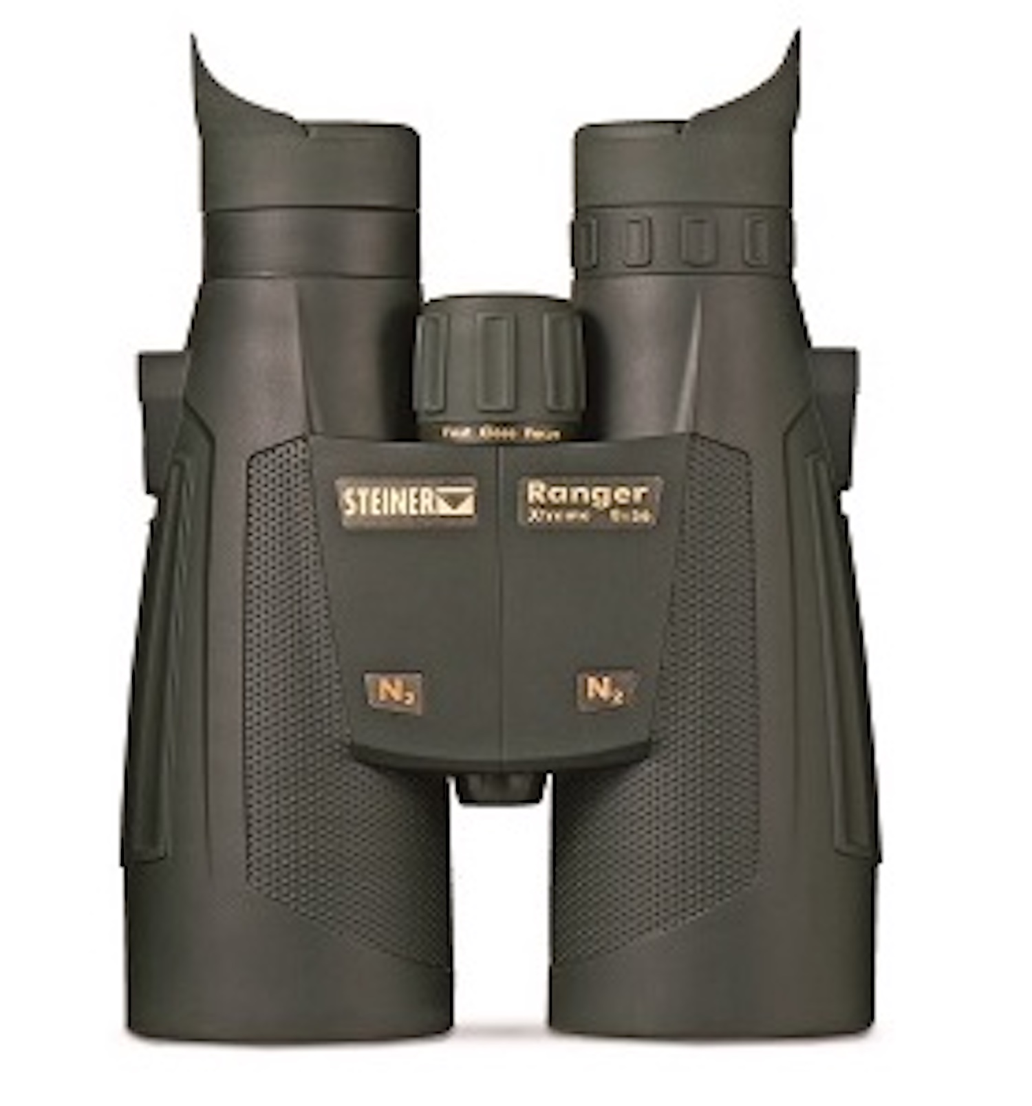 Binoculares negros, Steiner Ranger Xtreme, color verde oscuro.