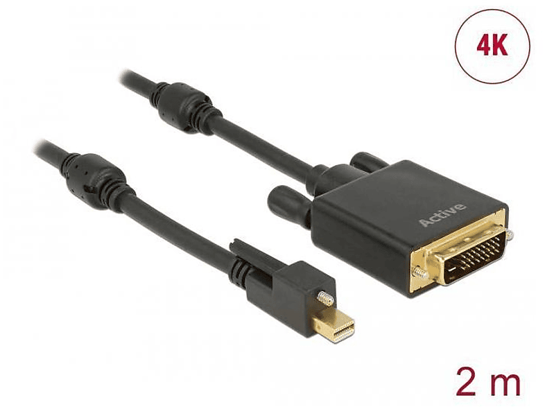 Kabel, DELOCK - Schwarz Display 83726 Port