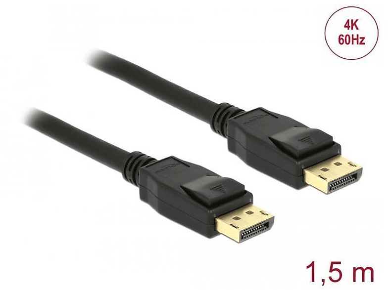 Kabel, Port - Schwarz DELOCK 85508 Display