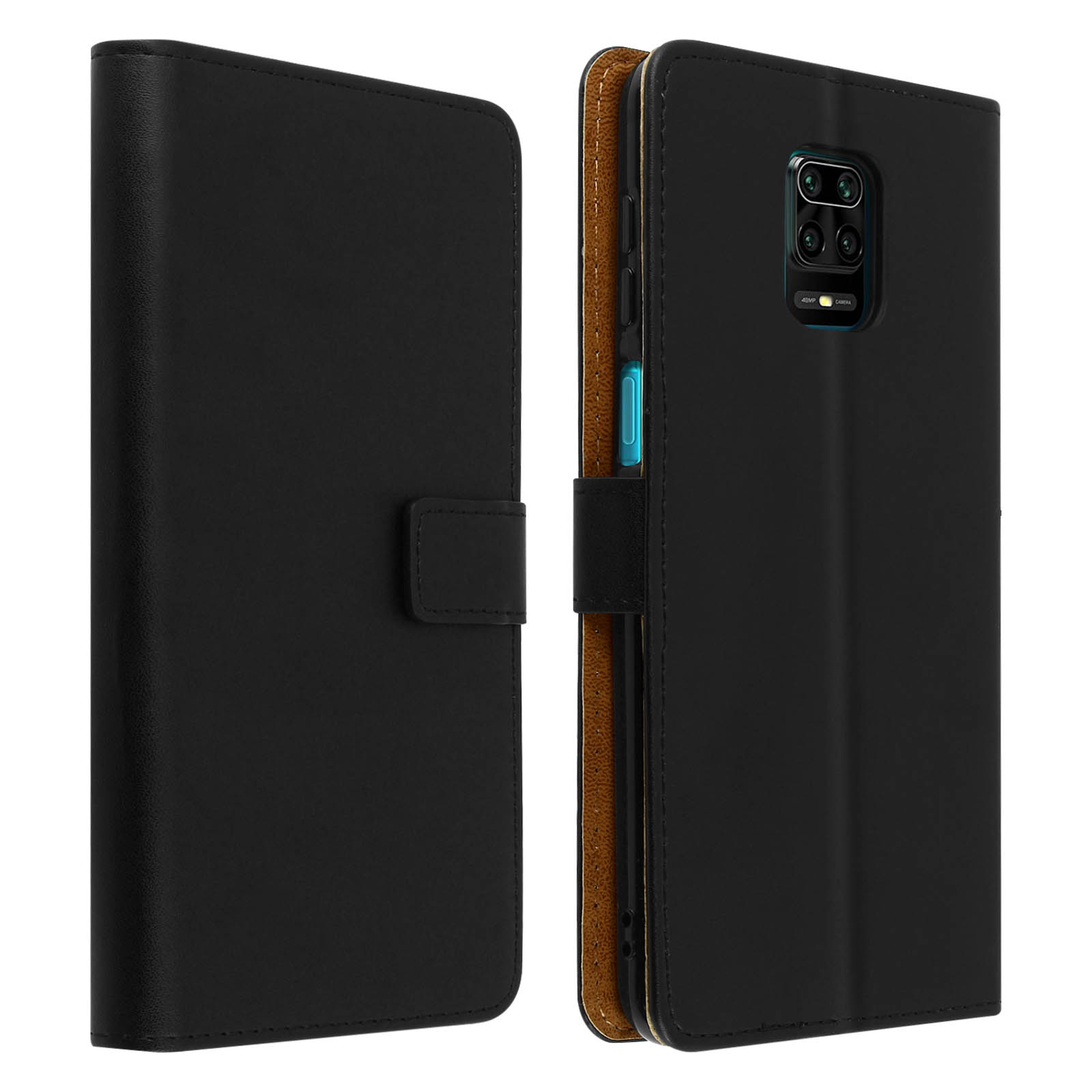 AVIZAR Echtleder Series, Bookcover, Redmi Schwarz Xiaomi, Note 9S