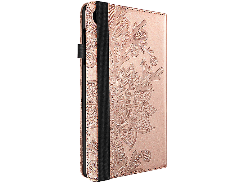 Kunstleder, Etui Bookcover Series Power AVIZAR Lenovo Flower Rosegold für