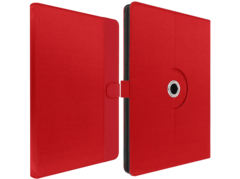 AVIZAR Soft Touch Series Etui Bookcover für Universal Stoff, Rot