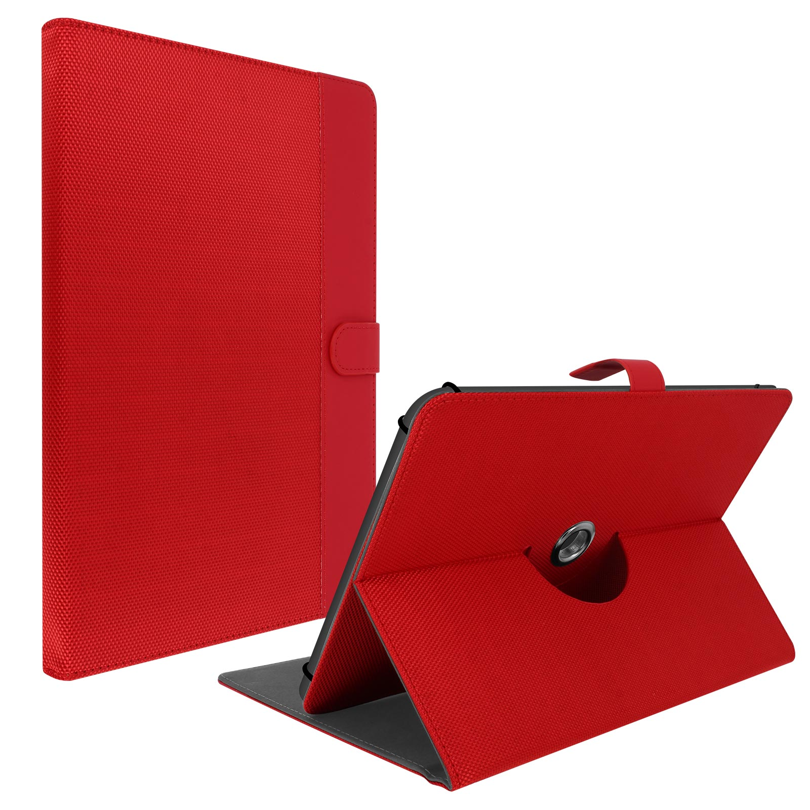AVIZAR Soft Touch Series Rot Stoff, Bookcover für Universal Etui
