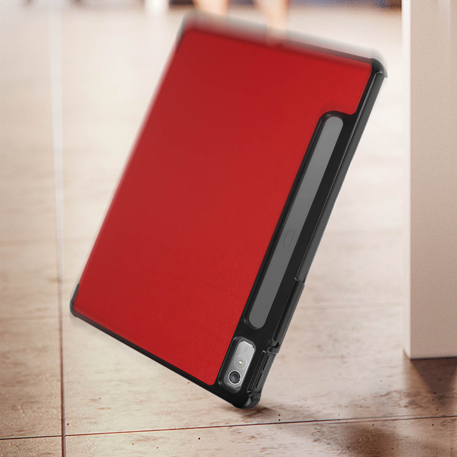 Rot für Kunstleder, Series Bookcover AVIZAR Lenovo Trifold Etui