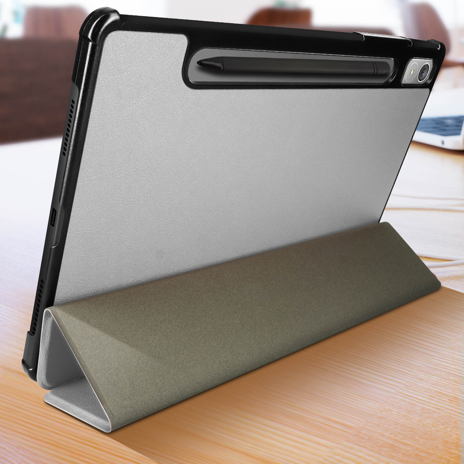 Lenovo Series Trifold Kunstleder, AVIZAR Grau für Bookcover Etui