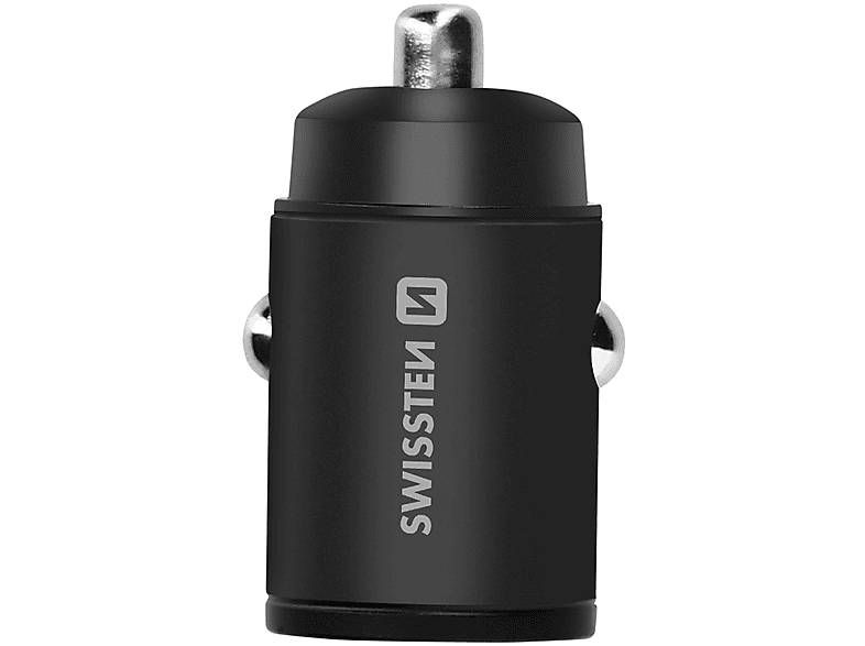 SWISSTEN Schwarz USB-C Power Ports 2x Universal, Delivery KFZ-Ladegeräte