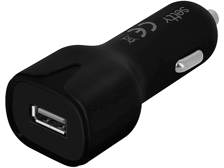 SETTY Micro-USB KFZ-Ladegerät, 2.4A Schwarz Universal, KFZ-Ladegeräte Zigarettenanzünder Ladegerät