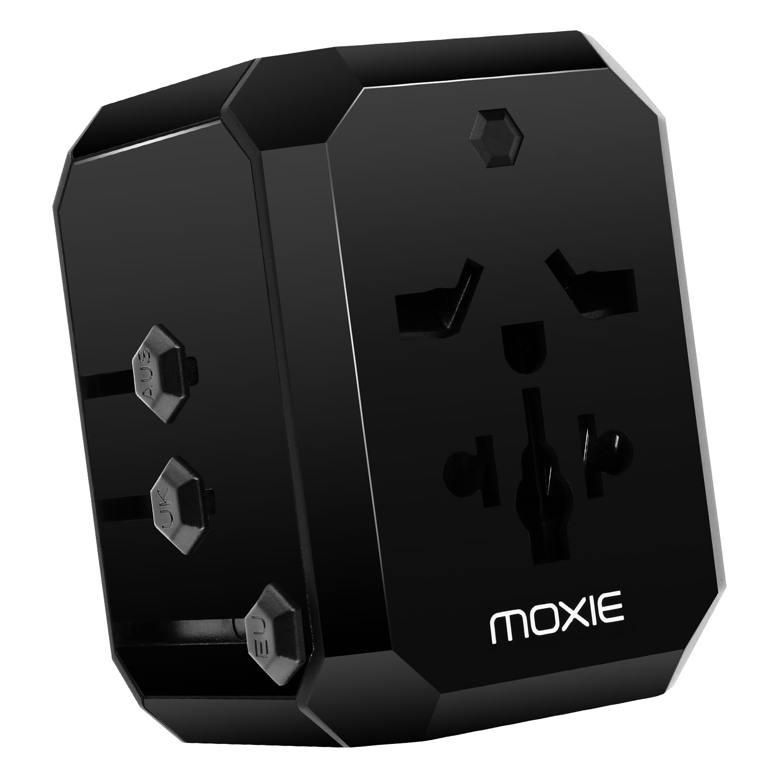 Schwarz MOXIE Ladegerät-Adapter Universeller Universal, Reise-Netzadapter