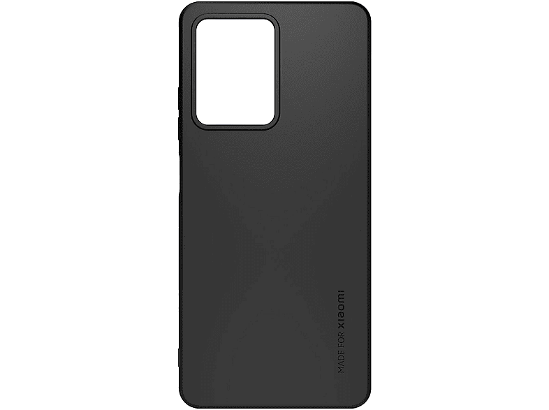 XIAOMI Made For Xiaomi, Hülle aus halbsteifem Silikon Series, Backcover, Xiaomi, Redmi Note 12 5G, Schwarz | Backcover