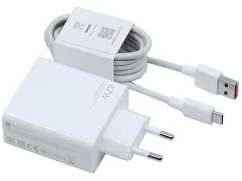 XIAOMI Reisenladegerät USB -Ladegerät 67W - mit USB -C -Kabel - Weiß Ladegeräte & Kabel Apple, Weiß