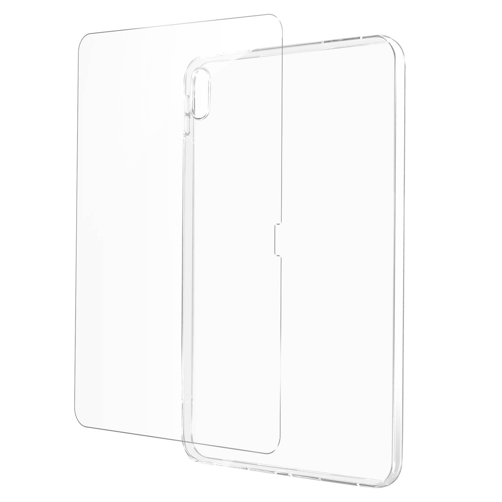 AVIZAR 360° Transparent Glas, Silikongel Apple Series Schutz-Sets Gehärtetes für Backcover und Schutz-Set