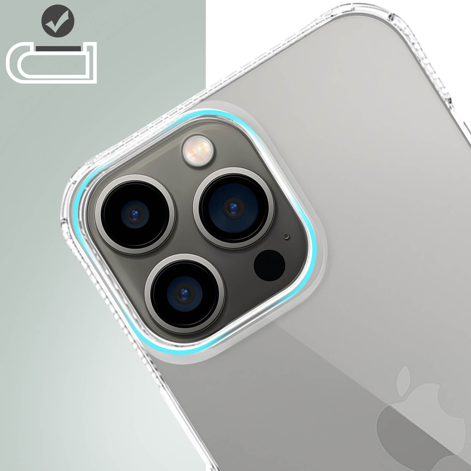 Apple, iPhone Transparent Backcover, ITSKINS Series, 13 aus Silikon Handyhülle Pro, Verstärkte