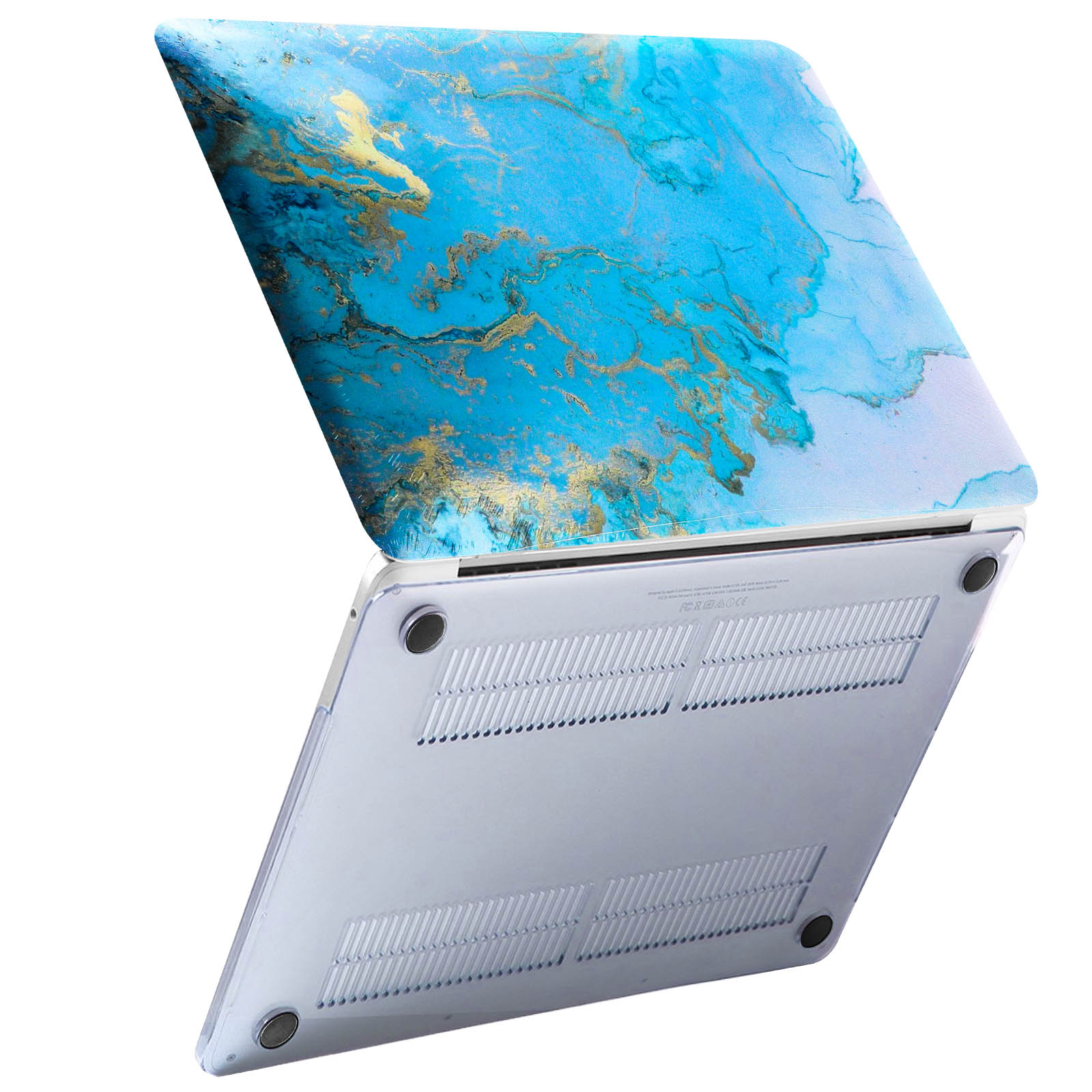 AVIZAR Marmor Series Polycarbonat, Apple Backcover Schutzhüllen für Blau