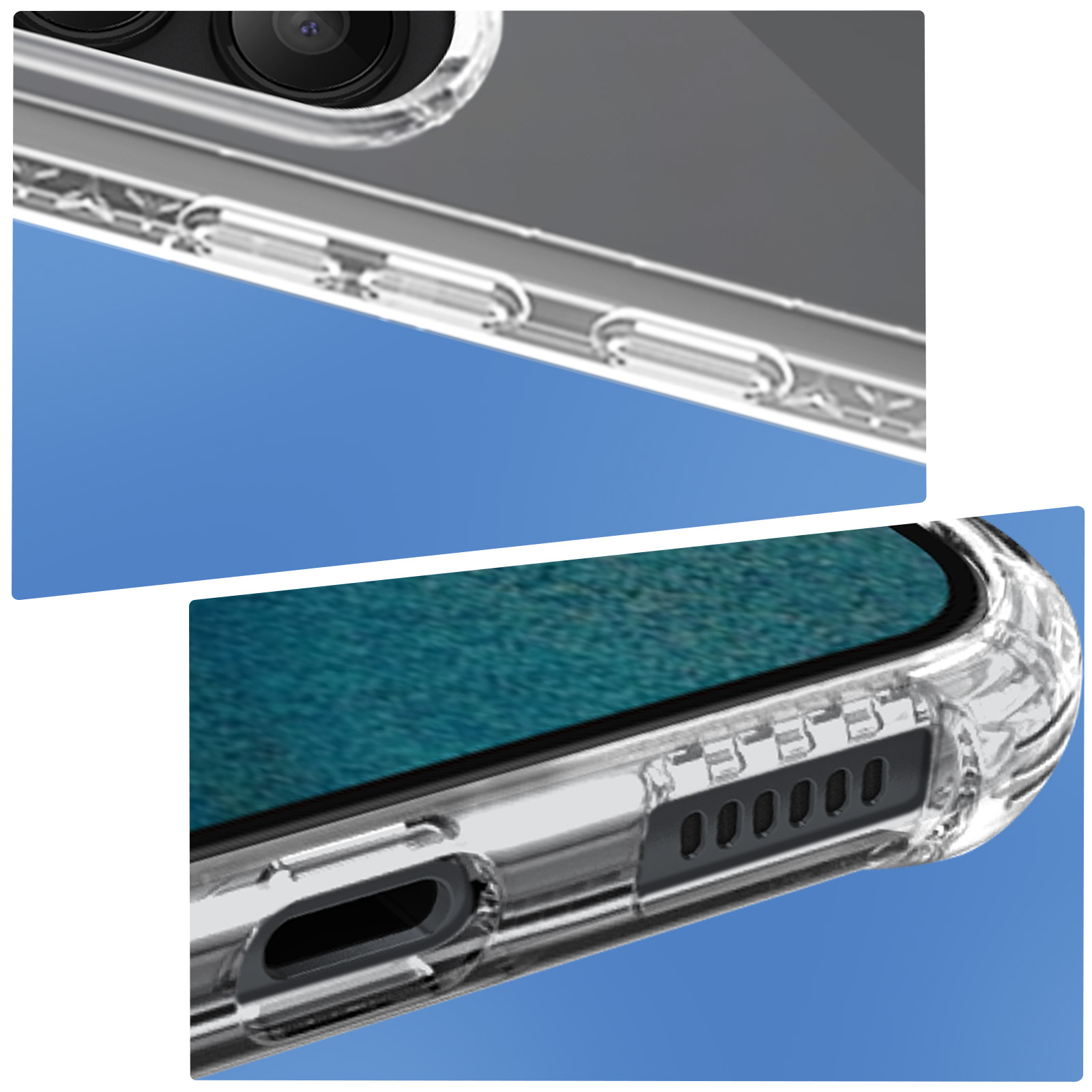 FORCE CASE Air Handyhülle Series, 5G, Galaxy A54 Transparent Samsung, Backcover
