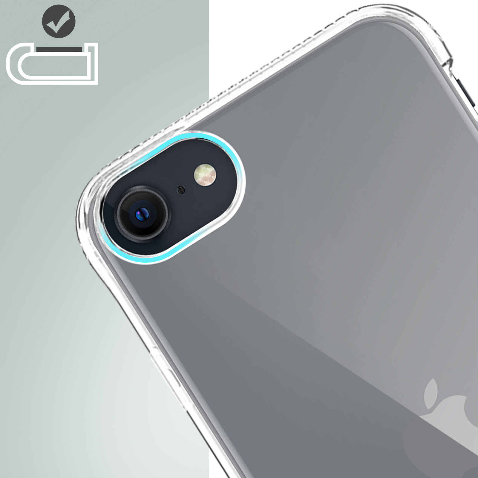 ITSKINS Transparent Verstärkte Handyhülle 2022, Series, Silikon SE Apple, Backcover, iPhone aus