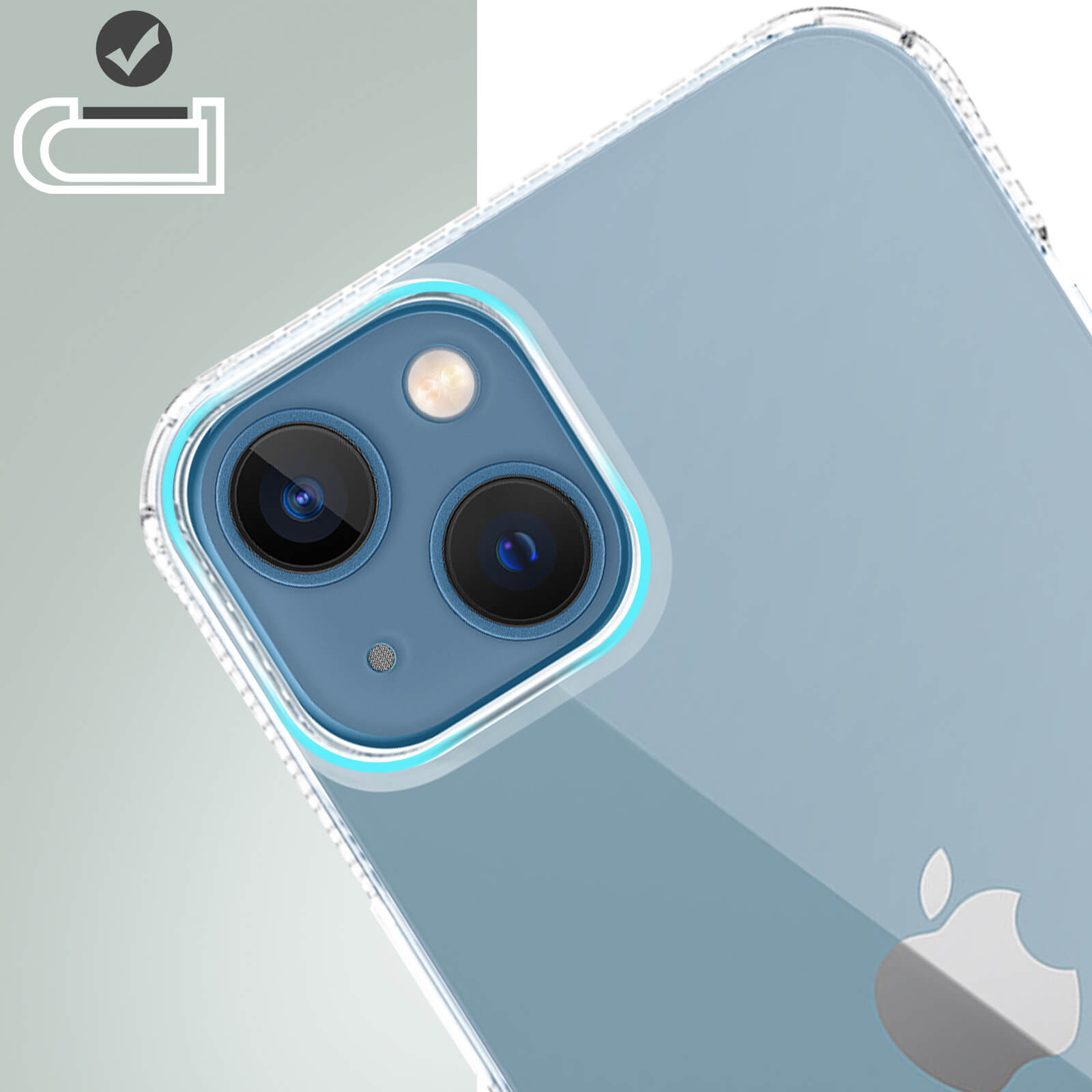 ITSKINS Verstärkte Handyhülle Series, Backcover, iPhone Silikon aus Transparent Apple, 13