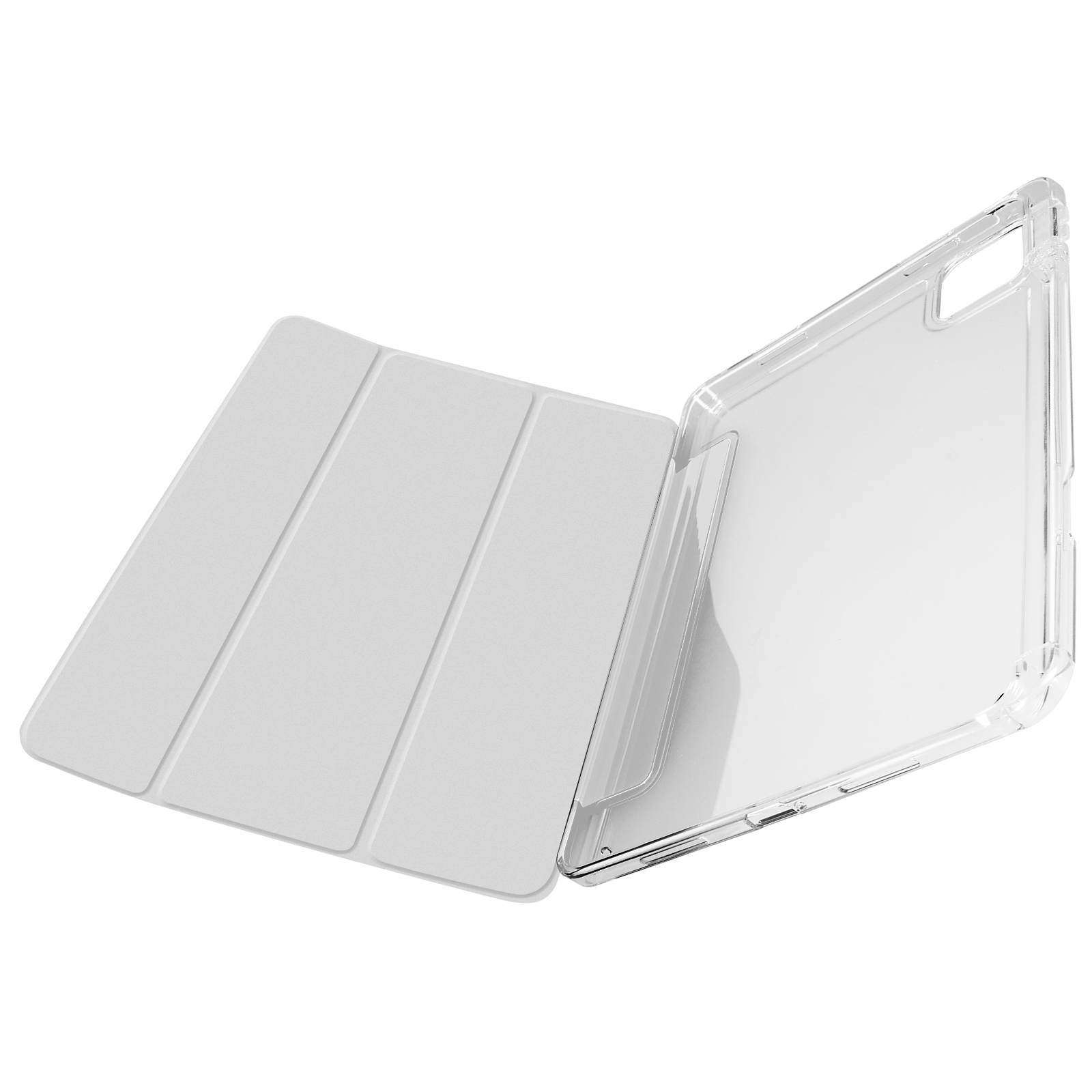 AVIZAR Trifold Kunstleder Bookcover Silber Klappetuis und für Xiaomi Silikongel, Series