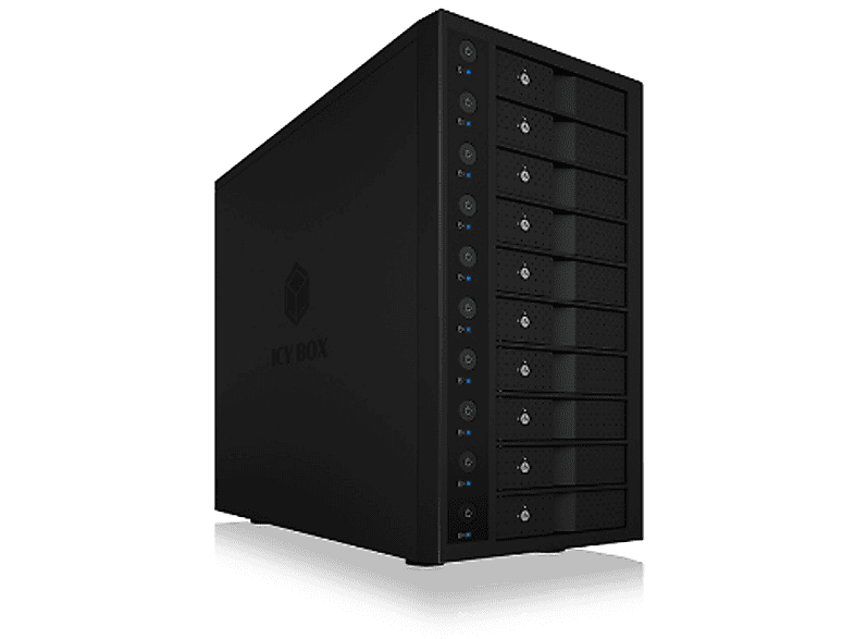 ICY BOX IB-3810-C31 Festplattengehäuse & -steckplätze Schwarz | Festplattengehäuse