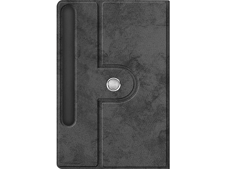 AVIZAR Flip Cover Spin Series Klappetuis Bookcover für Samsung Kunstleder und Polycarbonat, Schwarz | Tablet Bookcover