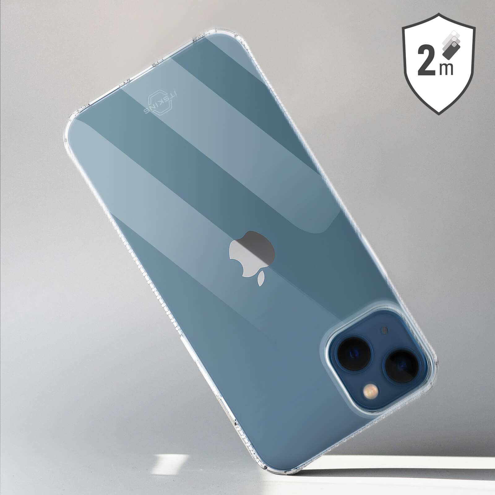 ITSKINS Verstärkte Handyhülle aus Silikon Series, iPhone Backcover, Transparent Apple, 13 Mini