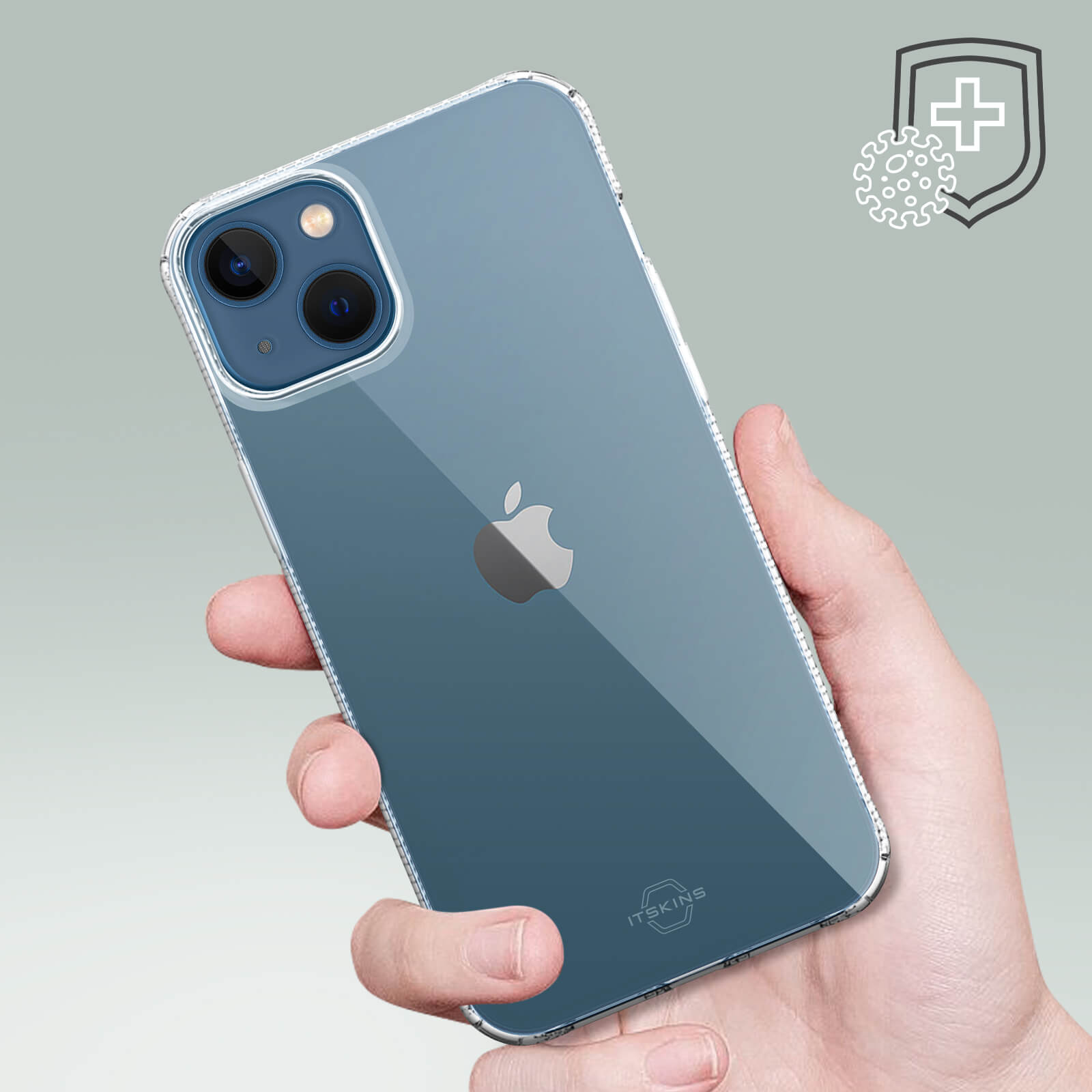 ITSKINS Verstärkte Handyhülle aus Silikon Series, iPhone Backcover, Transparent Apple, 13 Mini