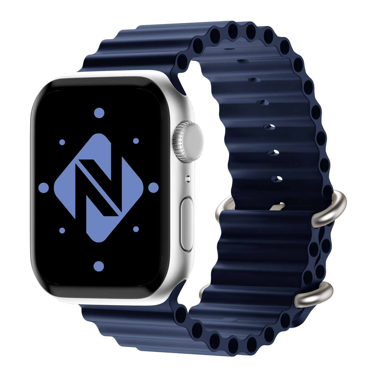 Apple, Apple Watch Dunkelblau Sport-Armband Ocean, NALIA Smartwatch Ersatzarmband, 38mm/40mm/41mm,