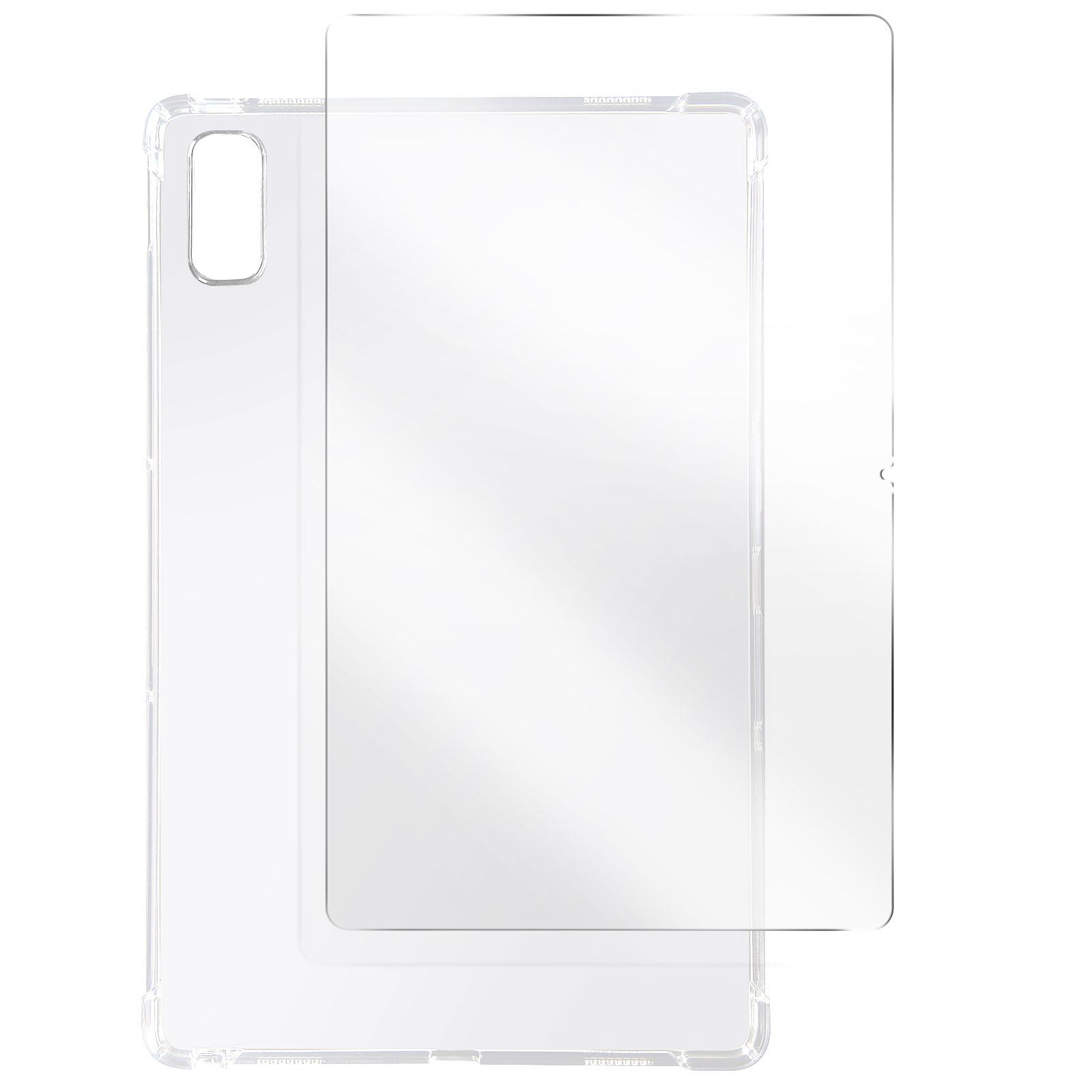 AVIZAR Premium Schutz-Set: Backcover Transparent + Silikongel für Folie Hülle Lenovo Glas, Schutz-Sets Series Gehärtetes und