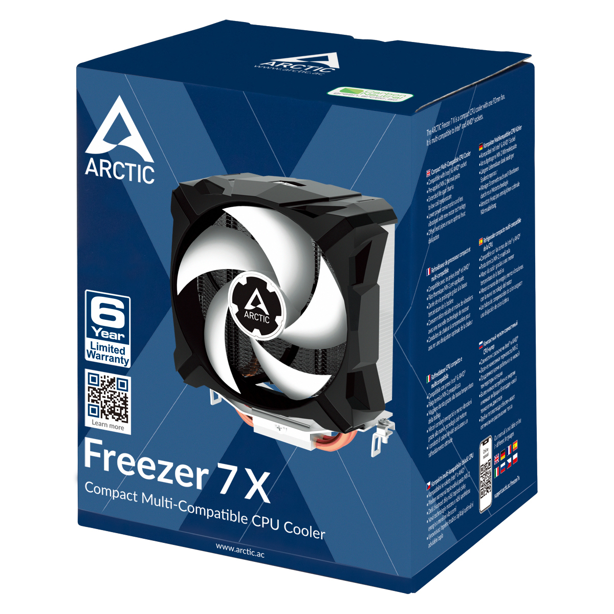 ARCTIC Freezer 7 X CPU-Luftkühler black mm) Aluminium, Kühlung, (Tower-Kühler, 92