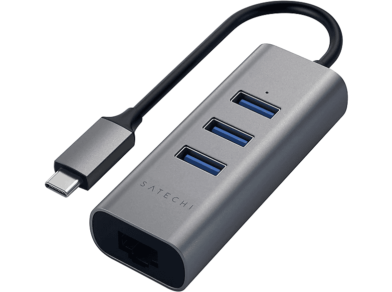 Dunkelgrau USB-Hub SATECHI Universal, ST-TC2N1USB31AM