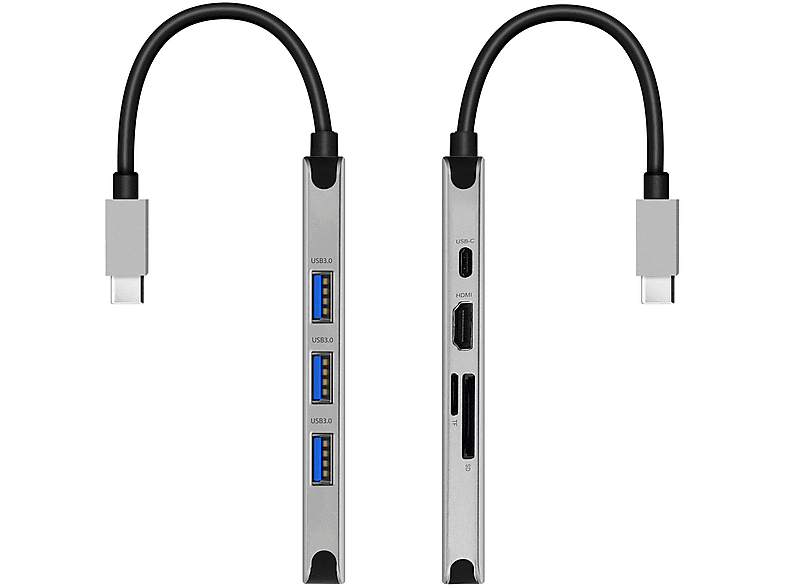 SWISSTEN 8in1 USBC Hub Adapter mit 3x 3.0 USB / USBC USBHub