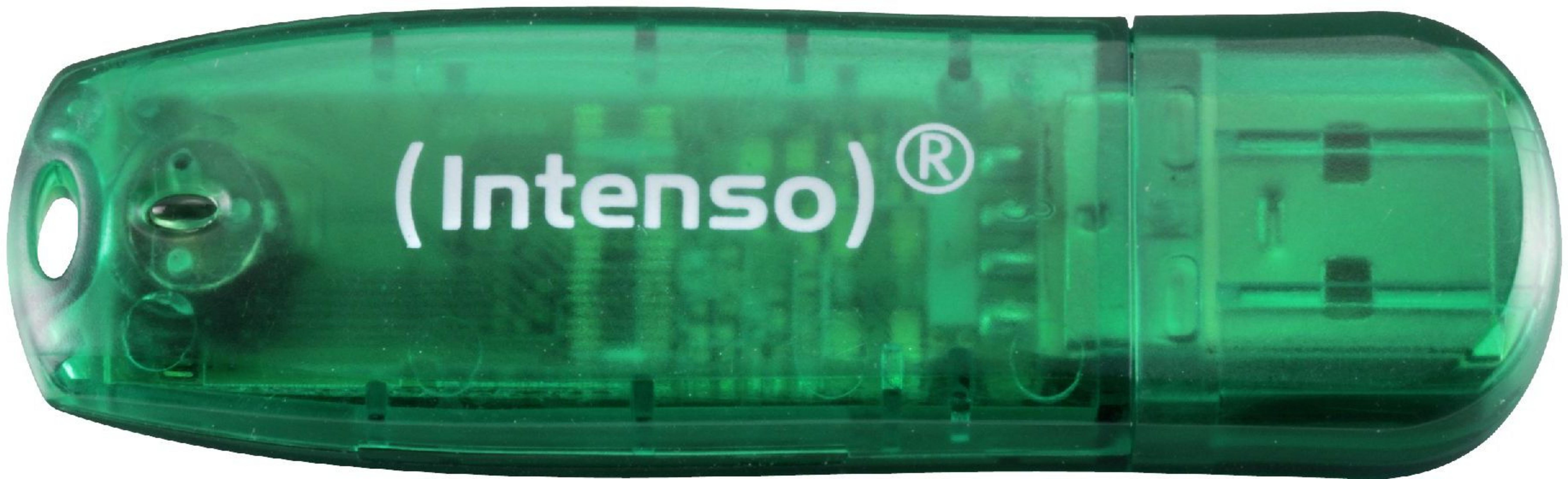 8 INTENSO (Grün, USB-Stick RAINBOW 8GB 3502460 GRÜN GB)